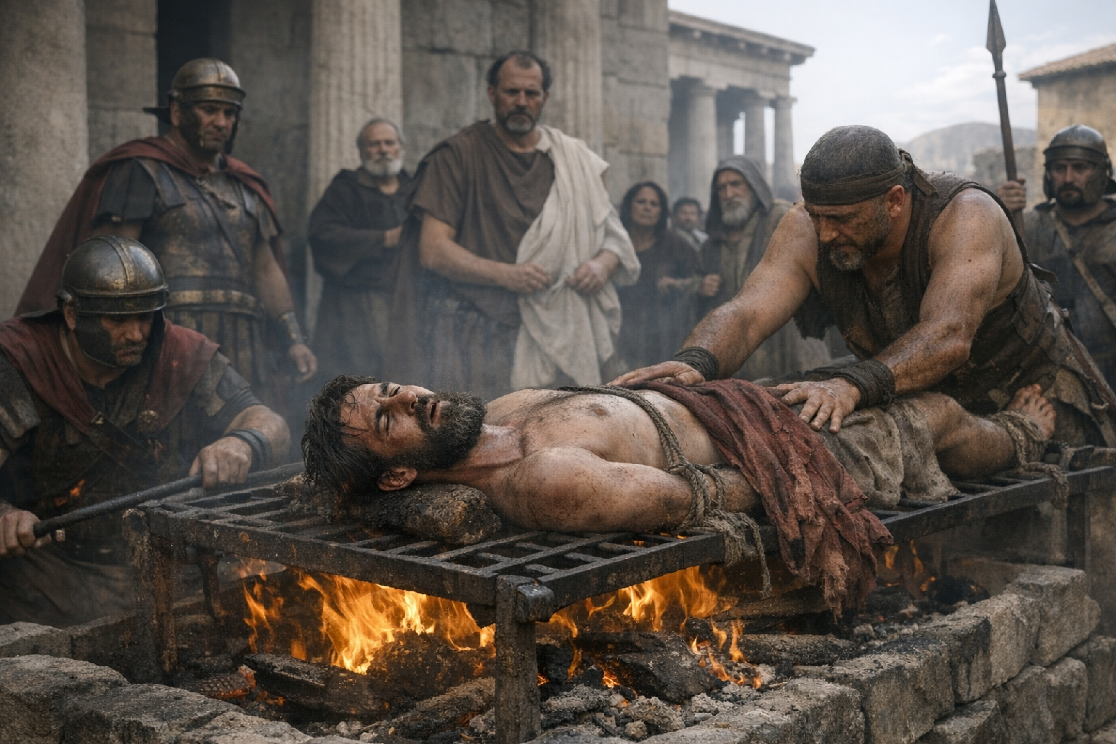 Фотореалистичное изображение, Страдание святого мученика Ардалиона, православный календарь, 2026-04-27, martyrdom