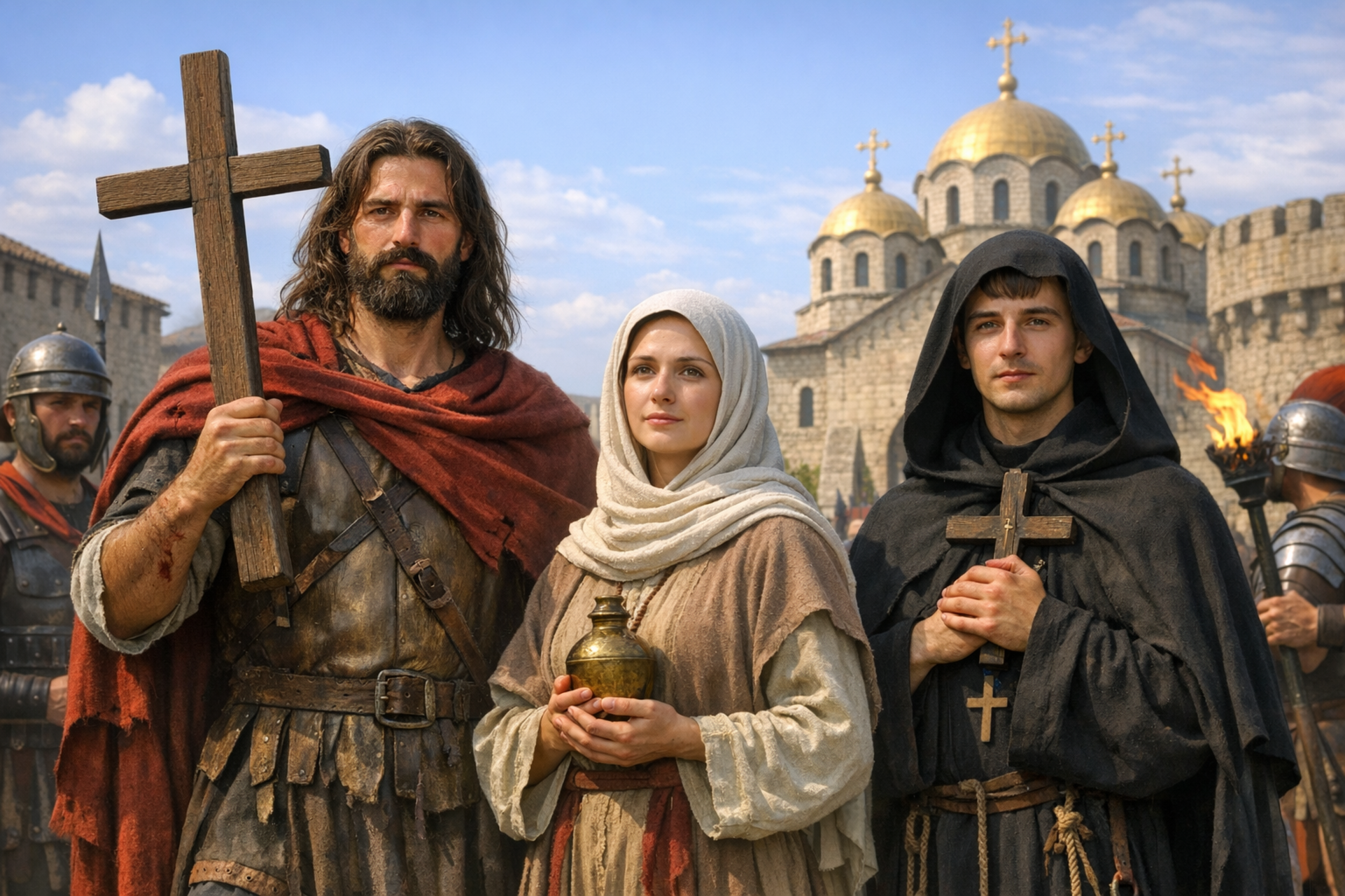 Память святых мучеников Христофора, Феоны и Антонина