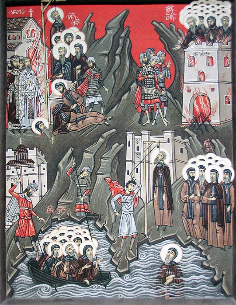 Martyrs killed by the Latins at the Ivḗron Monastery on Mount Athos