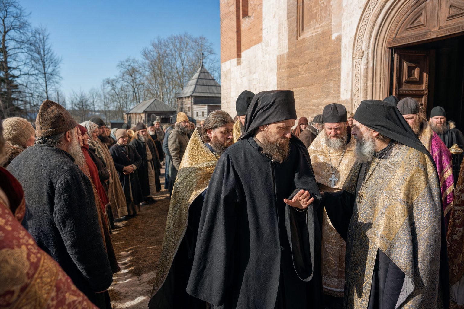 Фотореалистичное изображение, Память святого отца нашего Евфимия, архиепископа Новгородского, православный календарь, 2026-03-24, commemoration