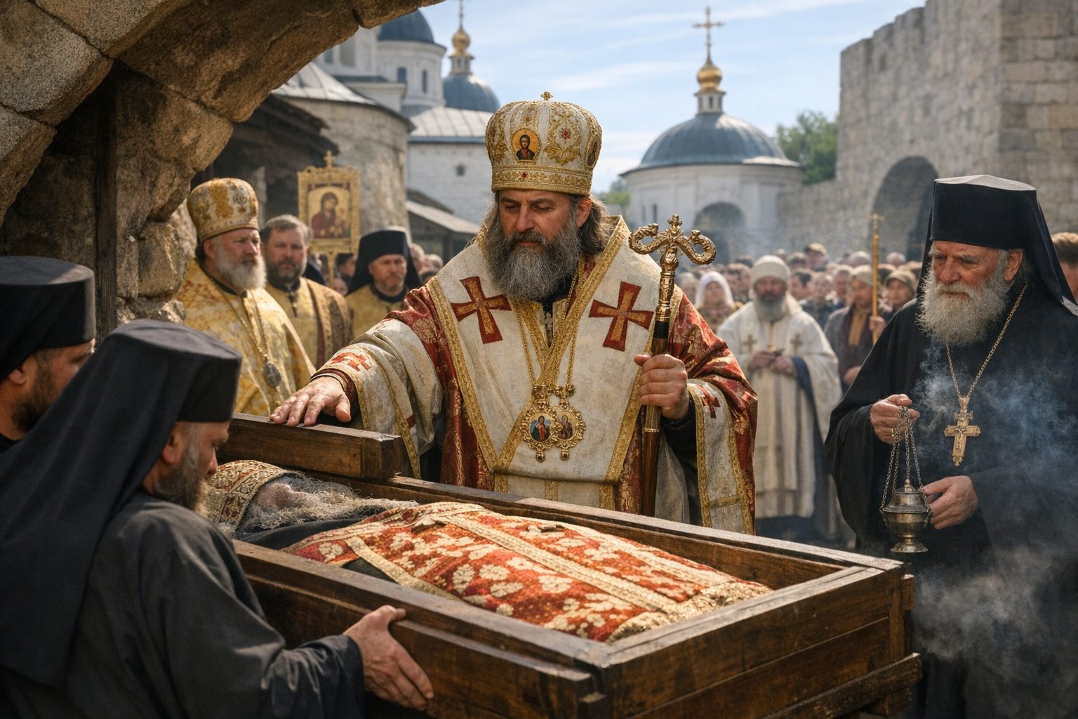 Фотореалистичное изображение, Житие святого отца нашего Стефана, епископа Владимиро-Волынского, православный календарь, 2026-05-10, saint_life