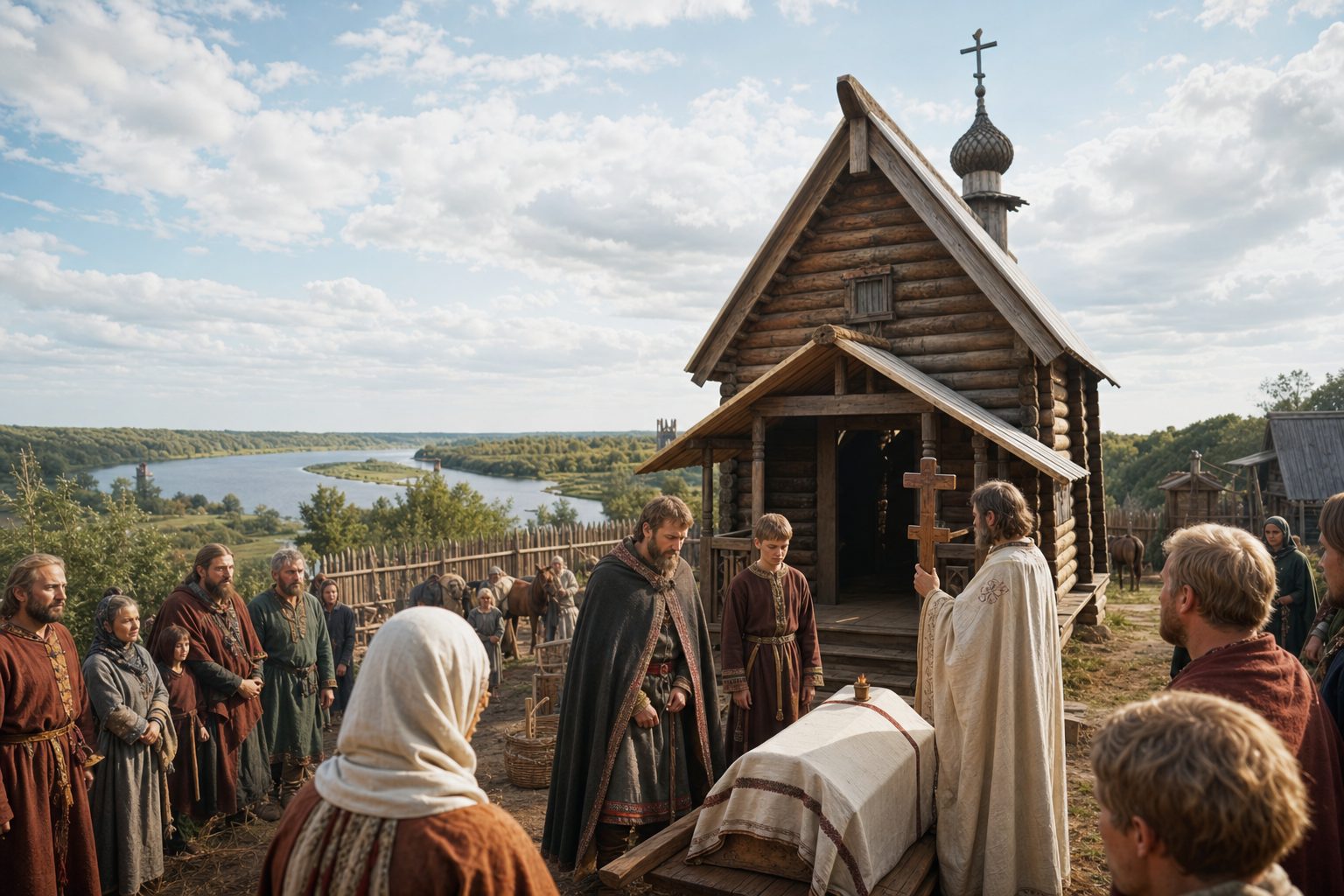 Imagem fotorrealista, Memória do santo príncipe Constantino e seus filhos: Michael e Feodor, milagreiros de Murom, calendário ortodoxo, 2026-06-03, commemoration