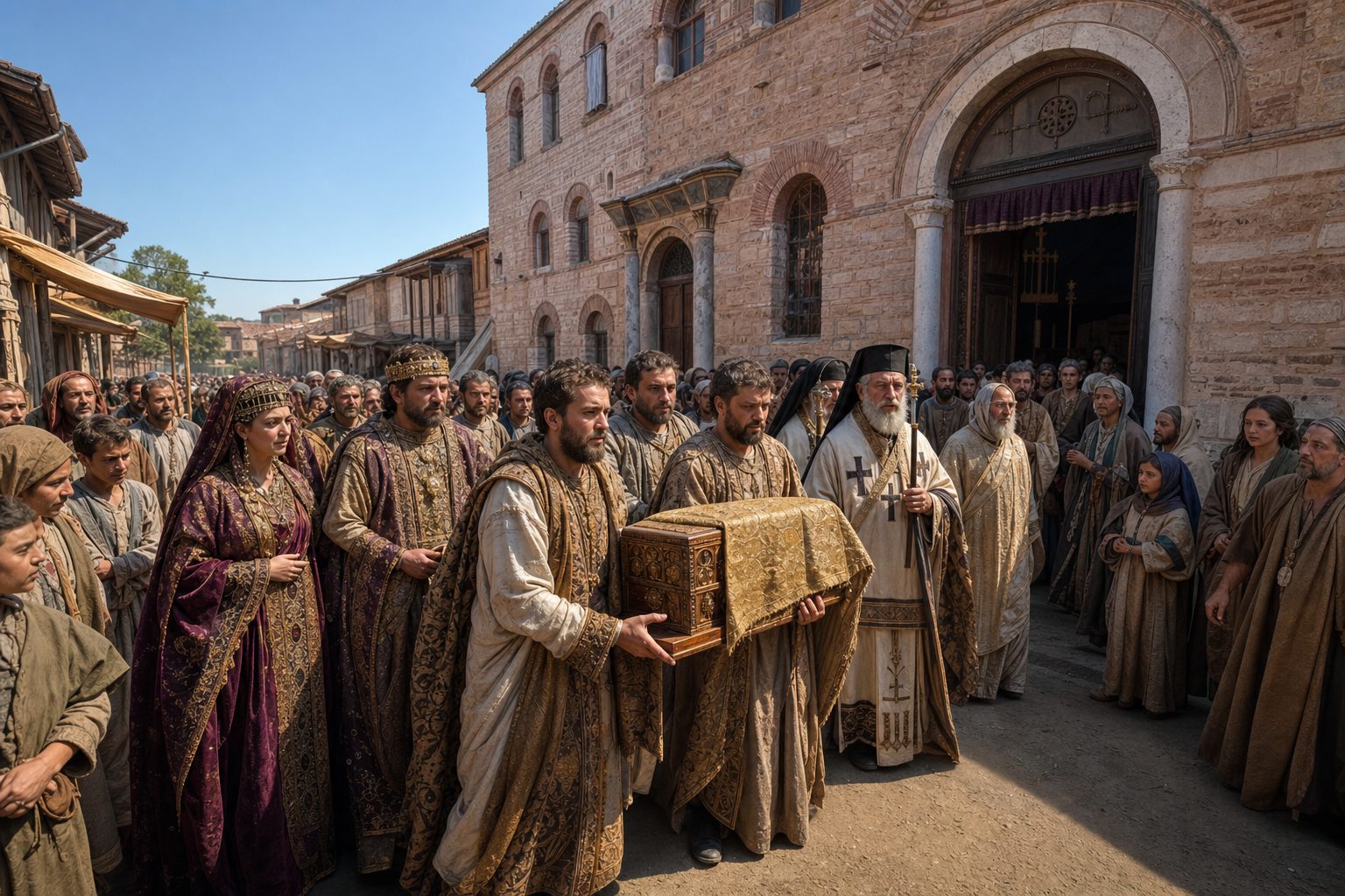 Imagen fotorrealista, Una narración sobre la posición de la misa de la Virgen de Dios en la iglesia de Vlachern, calendario ortodoxo, 2026-07-15, other Imagen fotorrealista, Una narración sobre la posición de la misa de la Virgen de Dios en la iglesia de Vlachern, calendario ortodoxo, 2026-07-15, other