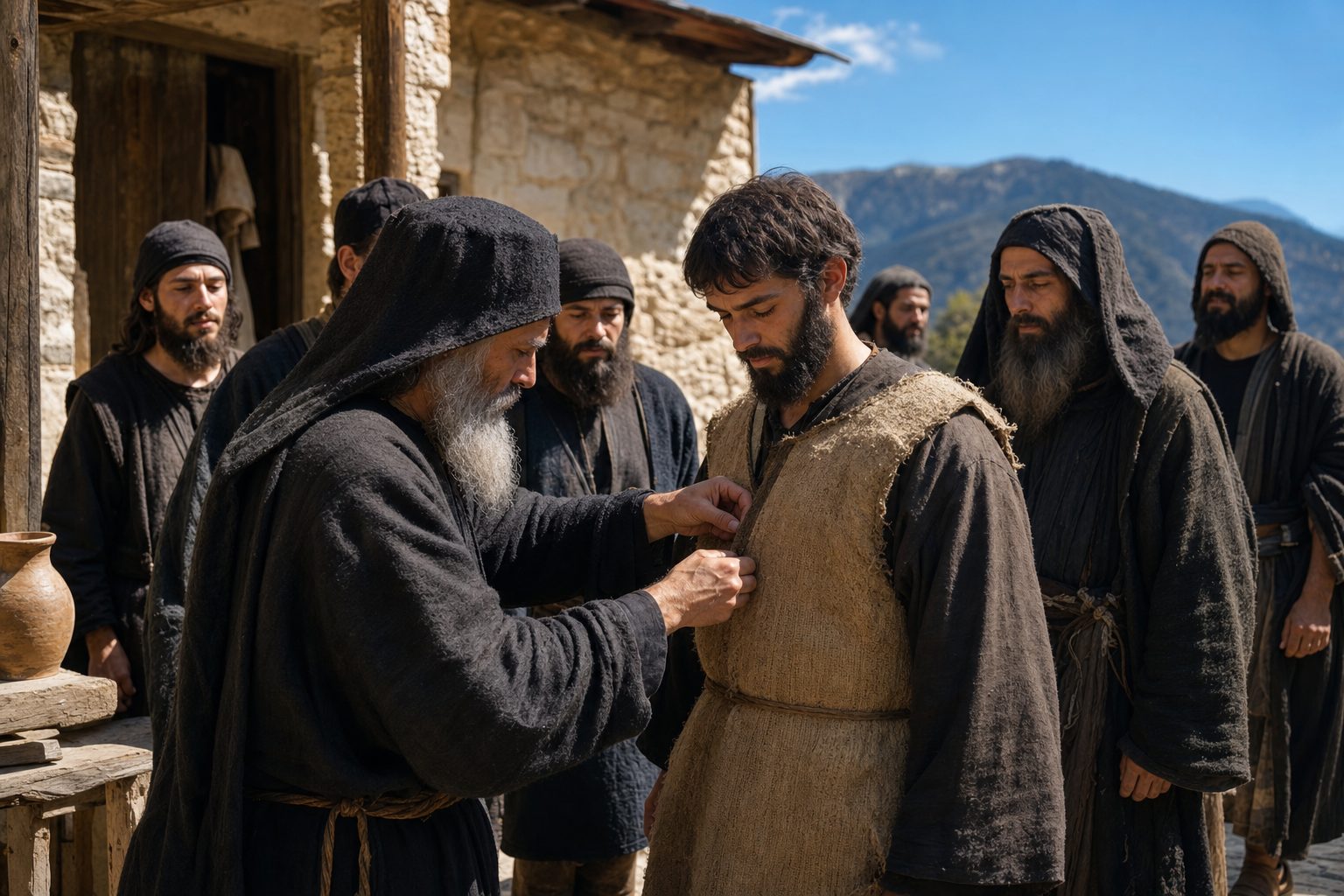 Imagen fotorrealista, La vida del padre de nuestro santo Afanasio Afonsino, calendario ortodoxo, 2026-07-18, saint_life