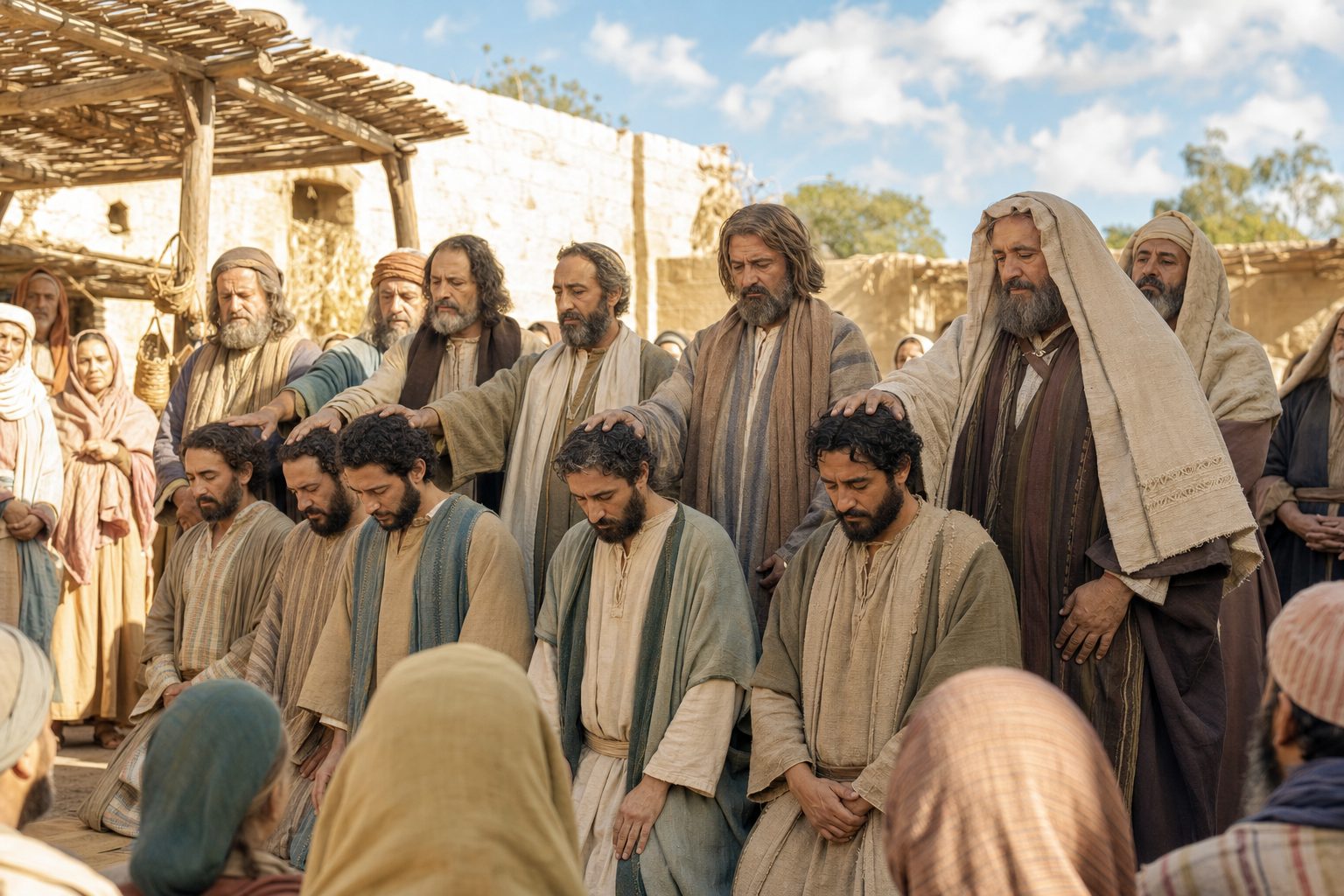 Image photoréaliste, les saints apôtres (sur soixante-dix) de Prochor, Nicanor, Timon et Parménus, calendrier orthodoxe, 2026-08-10, other