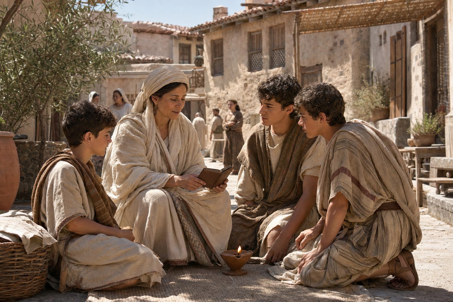 Image photoréaliste, La mémoire de la sainte martyresse Vassa et de ses enfants: Féognie, Agapie et Pista, calendrier orthodoxe, 2026-09-03, commemoration